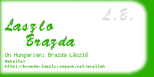 laszlo brazda business card
